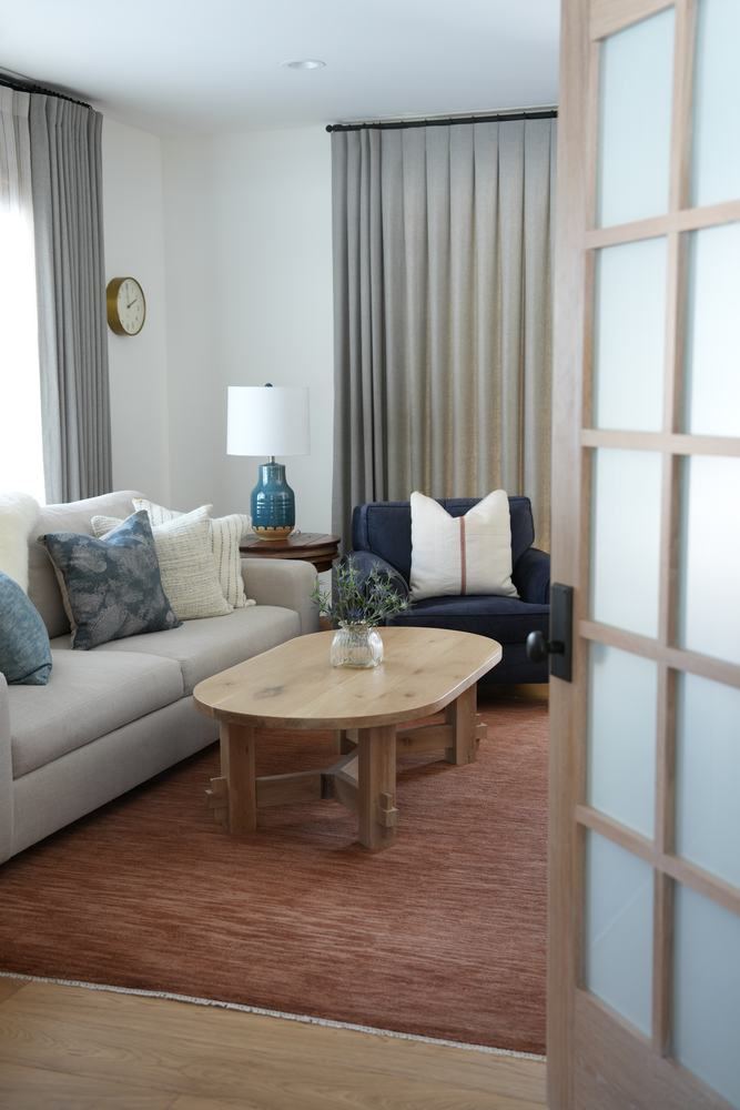 Sitting room through the glazed doors