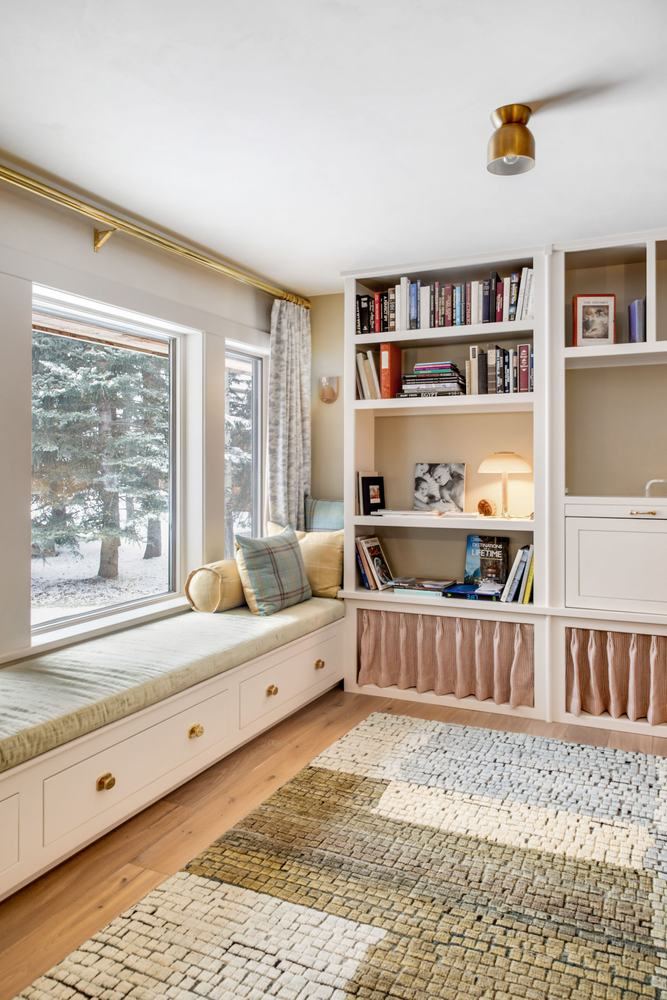 Library wall and window seat